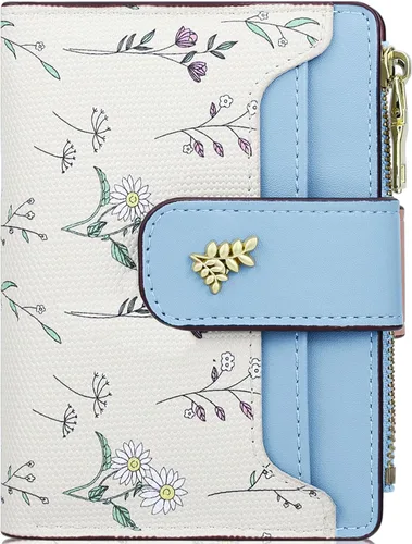 Miniatura 24 de Farcauo Cartera para Mujer delgada con Flores Kawaii, Carteras para Mujeres, Cartera Linda y delgada para Mujeres, Contemporáneo