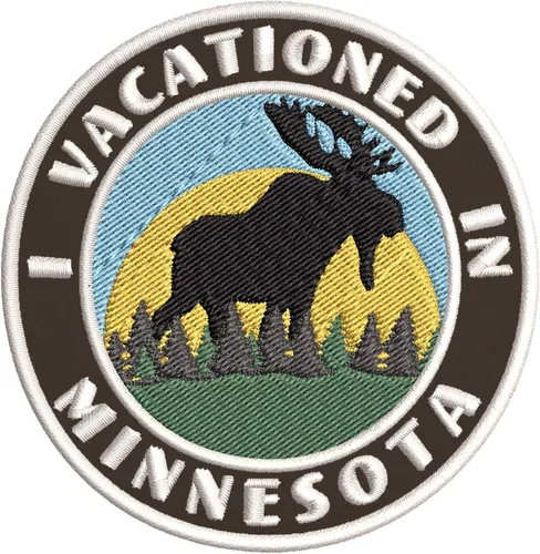 I Vacationed in Minnesota - Parches decorativos bordados de 3.5 pulgadas, para planchar o coser, recuerdos de vacaciones, viajes, aventura, tema