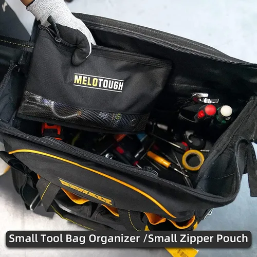 Miniatura 7 de MELOTOUGH Bolsa pequeña para herramientas con cremallera, bolsa de herramientas pequeña con cremallera, bolsa organizadora de almacenamiento