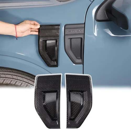 Miniatura 11 de Cubiertas de ventilaciones laterales del guardabarros del automóvil, tira de moldura compatible con Ford Maverick 2022-2025 2026, fibra de carbono