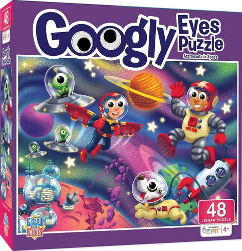 Miniatura 13 de MasterPieces – Rompecabezas de 48 piezas para niños de 4+ años, animales del bosque con ojos googly, juego educativo y divertido, idea de regalo