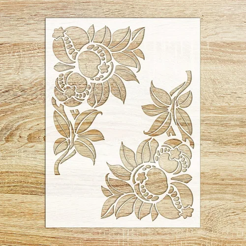 Plantilla decorativa FLONZ de 6 x 8 pulgadas, diseño de flores art déco, para pintar en pared, álbumes de recortes y decoración de tartas