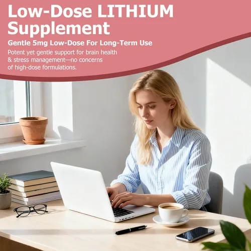 Miniatura 4 de Gotas líquidas de orotato de litio puro de 5 mg, suplemento cerebral de litio de baja dosis para el comportamiento cognitivo del estado de ánimo