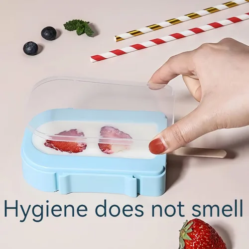 Miniatura 5 de Juego de 4 moldes para hacer paletas de helados, moldes para hacer helados, accesorios de cocina, fácil liberación, leche materna, reutilizable, sin