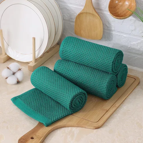 Miniatura 132 de Kitinjoy - Paños de cocina de 100 % algodón, tela de tejido gofrado, paño de limpieza ultrasuave, absorbente y de secado rápido. Beige