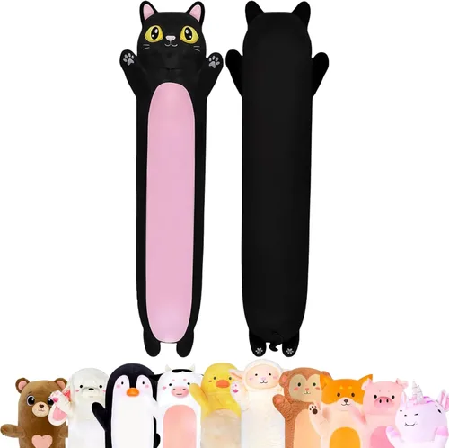 Miniatura 19 de Almohada de cuerpo de cordero de peluche Cuddle Paws para niños Almohada larga de peluche para abrazar Juguete suave para abrazar Regalo