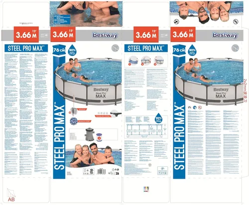 Miniatura 3 de Bestway Steel Pro MAX - Juego de piscina de tierra de 1 pie x 30 pulgadas