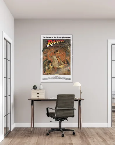 Miniatura 5 de Juego de carteles clásicos de la película de los años 80 (Raiders Of The Lost Ark, Back To The Future, Breakfast Club & Beetlejuice)