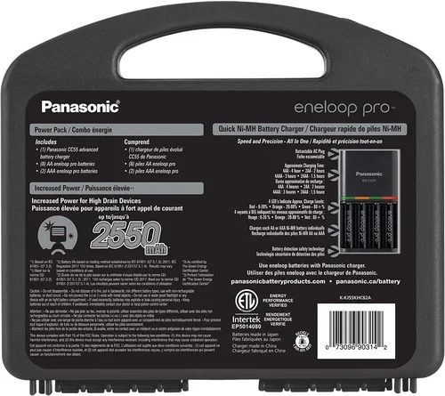 Miniatura 3 de Eneloop Panasonic K-KJ55KHC82A pro - Baterías recargables de alta capacidad 8AA, 2AAA y Panasonic BK-3HCCA16FA pro AA baterías recargables
