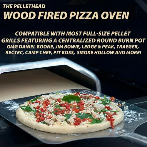 Miniatura 2 de Pellethead Accesorio para horno de pizza para parrillas de pellets – Convierte Traeger, Pit Boss, GMG y Camp Chef en horno de pizza al aire libre