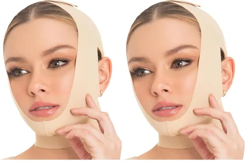 Miniatura 6 de M&D Correa de Adelgazamiento Facial con Compresión Lipósica para la Barba Postquirúrgica Beige S