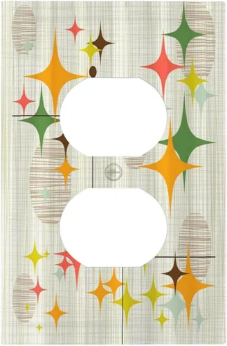 Miniatura 11 de Cubiertas Decorativas para Placas de Interruptor Abstracto Moderno de Mediados de Siglo Arco Boho Sol Dorado Hoja 1 Gang Placa de Pared Cubierta