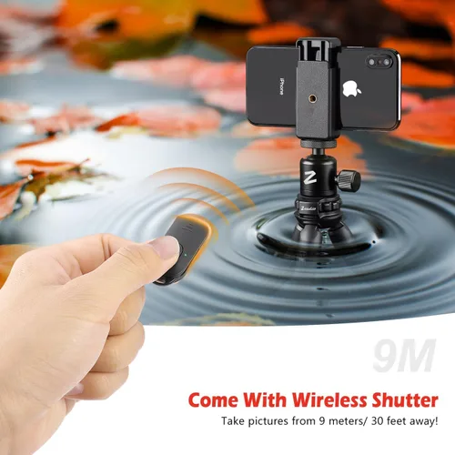Miniatura 3 de Zeadio Kits de trípode de cámara flexible, con soporte de cabeza de bola de metal, se adapta a todos los teléfonos inteligentes iPhone y Android