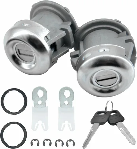Cilindro de cerradura de puerta con juego de llaves compatible con Ford F150 F250 F350 Super Duty 1997-2016 Reemplazo 7C3Z1521990A 7C3Z-1521990-A