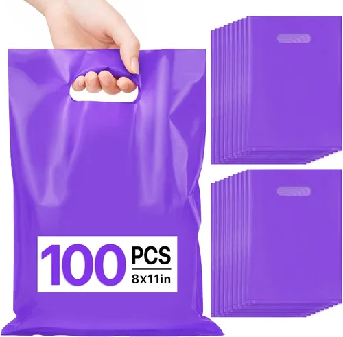 Miniatura 11 de ANZNKU 50 bolsas negras de recuerdo de fiesta, 8 x 11 pulgadas, bolsa de regalo para dulces de Pascua, joyas artesanales, bolsas de regalo