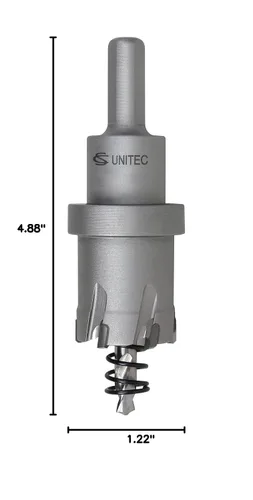 Miniatura 7 de CS Unitec 1-1-122 Sierra perforadora de 11/16" de diámetro x 1" de profundidad con punta de carburo de tungsteno para taladros manuales