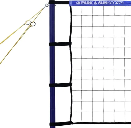 Miniatura 2 de Park & Sun Spiker Sport Portable Outdoor Volleyball Net System – Blue Net, Regulation Size 32' L x 3' H, Adjustable Height, Lightweight, Includes