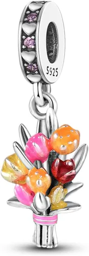 Miniatura 59 de MULA - Dijes de plata de ley 925 para pulseras y collares, colgantes de letras para la familia, cuentas de viaje en avión, dijes de árbol
