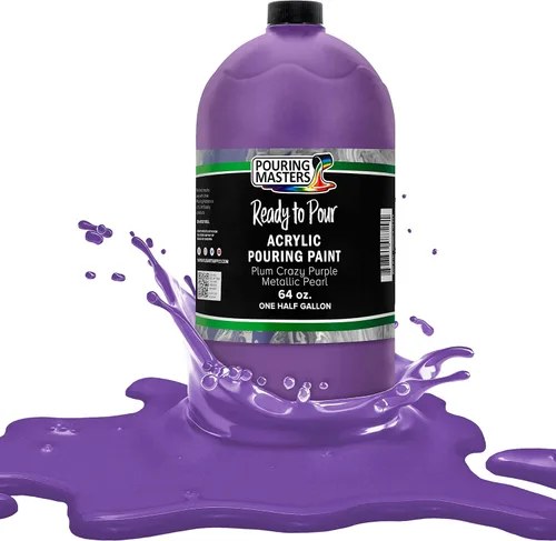 Miniatura 47 de Pouring Masters Royal Blue Metallic Pearl - Pintura acrílica para verter lista para verter – Pintura acrílica líquida premezclada de 32 onzas