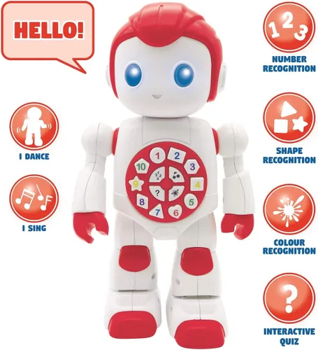 Miniatura 2 de LEXiBOOK Powerman primer juguete interactivo inteligente robot de aprendizaje para niños bailando juega música cuestionario números formas