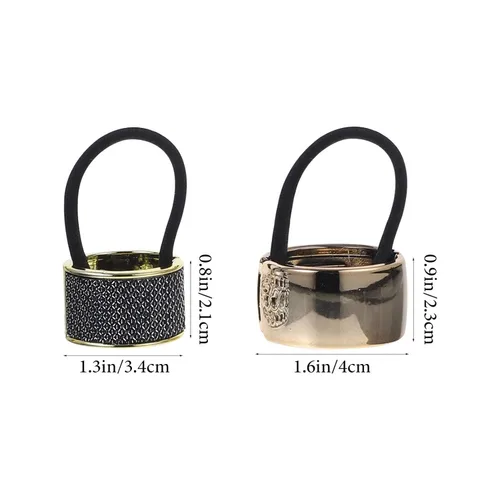 Miniatura 5 de KALLORY 6 piezas de cola de caballo para el cabello, con diamantes de imitación, ligas elásticas para el cabello, accesorios para el cabello