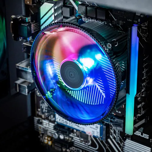 Miniatura 7 de Cooler Master Enfriador de aire i70 de bajo perfil para CPU, aletas de aluminio negro anodizado con ventilador de 120 PWM, base de inserción