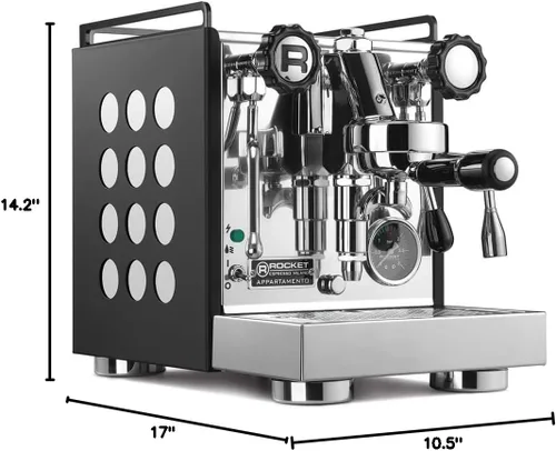 Miniatura 3 de Rocket Espresso Appartamento Nera Espresso Machine E61 Intercambiador de calor Negro/Blanco