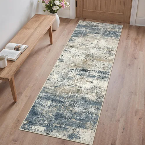 Miniatura 25 de GENIMO Alfombra antideslizante de 2 x 6 pies, lavable para pasillos de cocina, alfombras de cocina modernas abstractas, alfombra ligera de pelo bajo