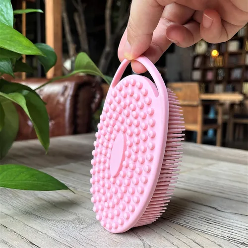 Cepillo sensorial prémium para niños o autismo, limpiador corporal de silicona suave, cepillos de terapia ocupacional 2 en 1, esponja de silicona,