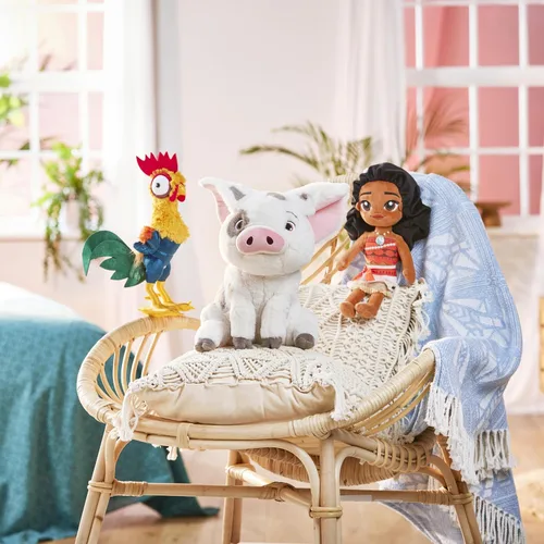 Miniatura 5 de Disney Store Peluche oficial de Pua, Moana, mediano de 13 pulgadas, personaje icónico de peluche con ojos bordados y características de felpa suave