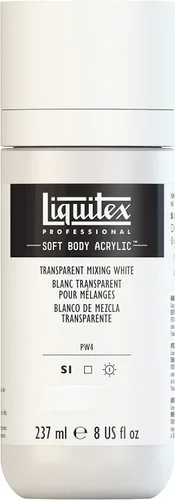 Miniatura 102 de Liquitex Professional Soft Body - Pintura acrílica, botella de 2 onzas (59 ml), blanco titanio Titanio Blanco