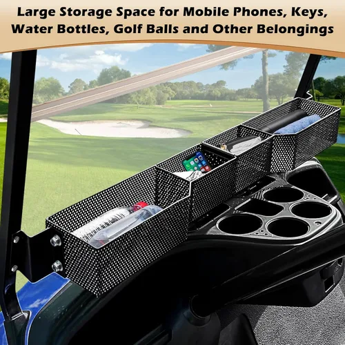 Miniatura 7 de MOSNAI Golf Cart Front Inner Basket Dash Storage/Tray Organizer, Golf Cart Inner Storage Utility and Durable Basket