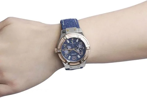 Miniatura 5 de GUESS W0289L1 Iconic Blue Denim Reloj multifunción para mujer