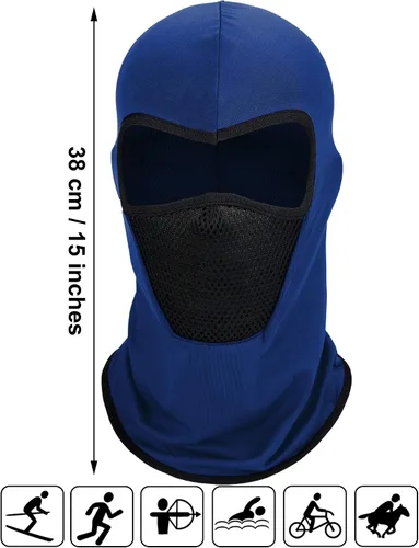 Miniatura 3 de Sumind 6 piezas de pasamontañas de verano transpirable protección contra el polvo máscara de cuello largo para actividades al aire libre