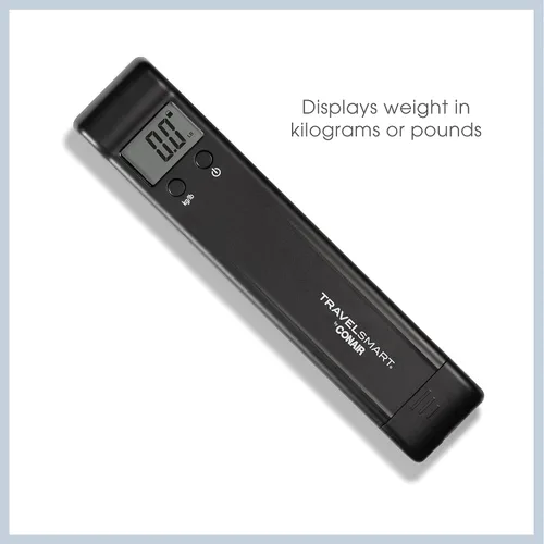 Miniatura 3 de Conair - Báscula digital de equipaje de 80 libras para viajes, báscula de equipaje de Travel Smart con alerta de sobrepeso, color negro