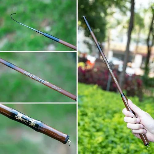 Miniatura 7 de Goture 2Pcs Telescopic Pocket Mini Fishing Rods, Portable Bamboo Small Handle Fishing Rod, Ultralight High Strength Stream River Dike Lake Fishing