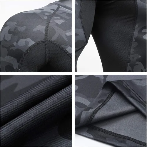 Miniatura 6 de Milin Naco ropa interior de manga larga fresca seca con compresión para hombre paquete de 3