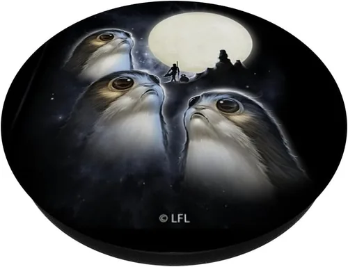 Miniatura 2 de Star Wars The Last Jedi Porgs Moonlight Retrato PopSockets MagSafe PopGrip para iPhone