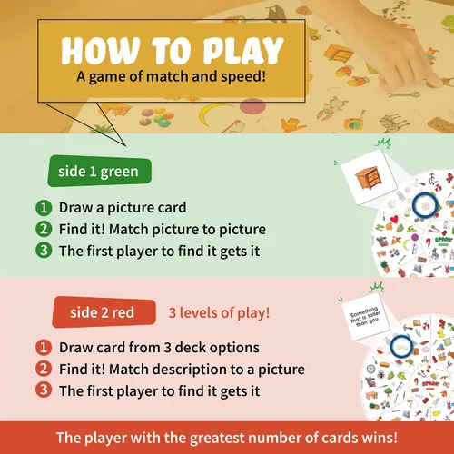 Miniatura 3 de Juego a juego de juegos de mesa preescolares para niños 2 en 1, juegos de coincidencias y categorías, materiales de terapia del habla