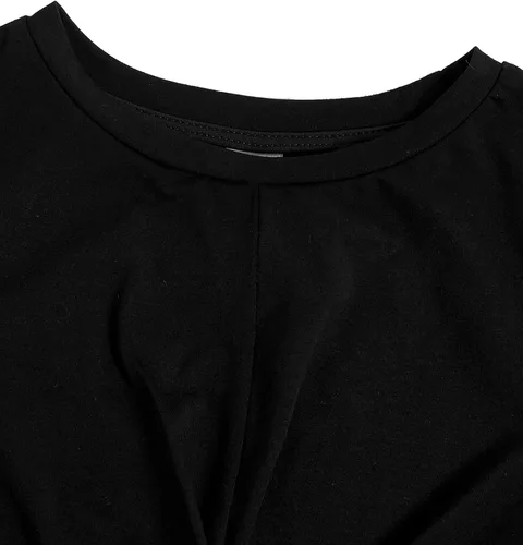 Miniatura 3 de OYOANGLE Conjunto de 2 piezas de verano para niña con parte delantera torcida y pantalones cortos con cinturón floral
