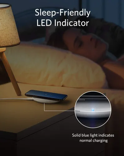 Miniatura 6 de Anker Cargador inalámbrico 313 (Pad), certificado Qi, carga rápida máxima de 10 W para Samsung, compatible con iPhone 16 Plus/15 Plus/14 Plus/12