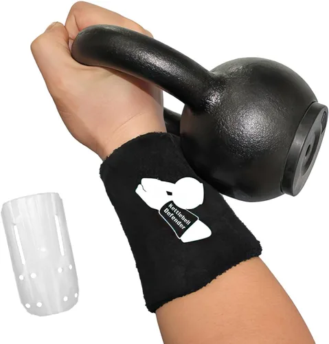 Miniatura 8 de Kettlebell Wrist Guards, Sweat Weighted Wristbands with Insert Support, Shock-Absorbing Sleeve Protector for Athletes Fitness Strength Training