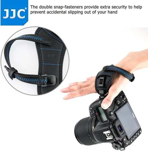 Miniatura 4 de JJC Correa de mano para cámara DSLP sin espejo para Canon EOS R8 R10 R7 5D Mark IV III 7D 6D R5 Mark II 4000D 2000D 90D 80D Rebel T8i T7 T7i ZR Azul