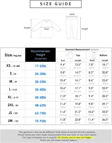 Miniatura 6 de VAENAIT BABY 12M-12 Toddler Kids Boys Girls 100 Cotton Marbling Sung Fit Sleepwear Pajamas 2pcs Pjs Set