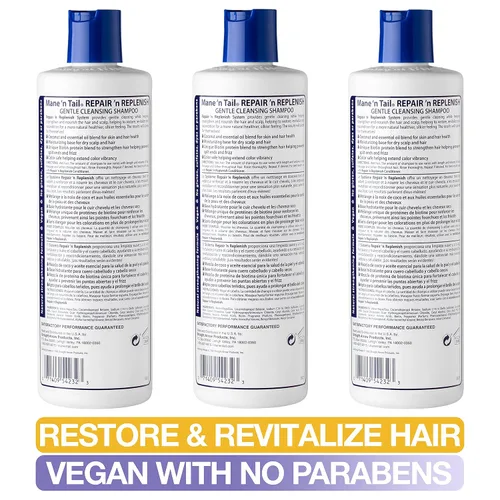 Miniatura 4 de Mane 'n Tail Repair 'n Replenish Shampoo (paquete de 3) – Sistema de limpieza y nutrición suave sin sulfatos para un cabello más saludable y sedoso
