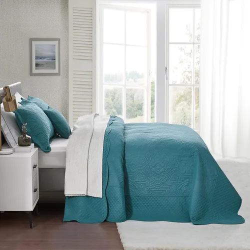 Miniatura 3 de HZ & HY Colcha extragrande King de 138 x 122 pulgadas, extra ancha, juego de ropa de cama ultrasónica, edredón ligero y delgado, reversible, 5 3