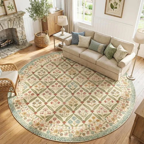 Miniatura 40 de jinchan Haden - Alfombra de entrada de 2 x 3 pulgadas, diseño floral vintage, lavable, suave, antideslizante, de pelo bajo, para puerta, cocina