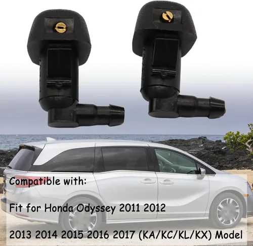 Miniatura 2 de Conjunto de 2 boquillas ajustables de alta calidad para limpiaparabrisas compatibles con Honda Odyssey 2011-2017 (KA/KC/KL/KX), boquilla de líquido