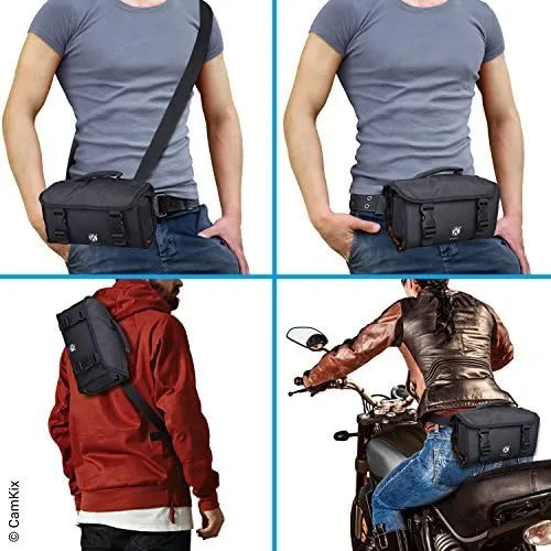 Miniatura 3 de CamKix Bolsa enrollable con cintura/correa de hombro compatible con GoPro Hero y DJI osmo Action + otras cámaras de acción/compactas - Múltiples