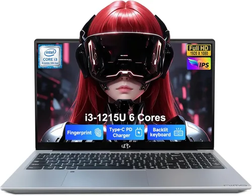 NIMO Laptop para juegos, computadora de 15.6" con AMD 8 núcleos Ryzen 7 7735HS (supera al i7-12650H, hasta 4.75GHz), laptop de negocios de 16GB DDR5